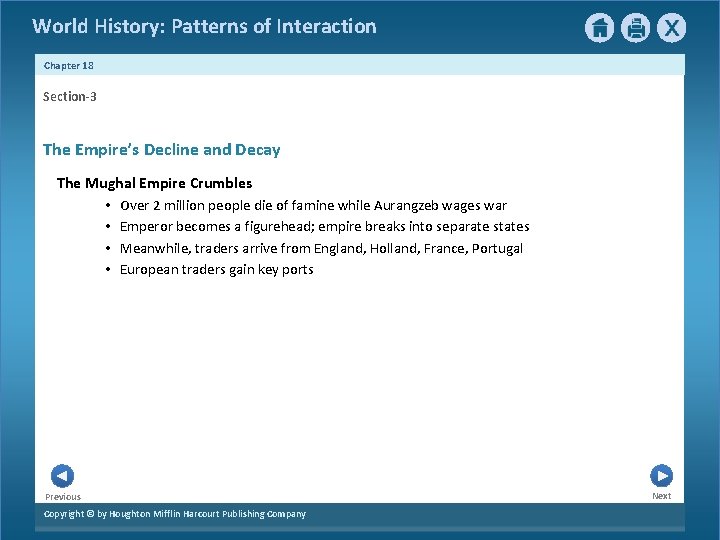 World History: Patterns of Interaction Chapter 18 Section-3 The Empire’s Decline and Decay The