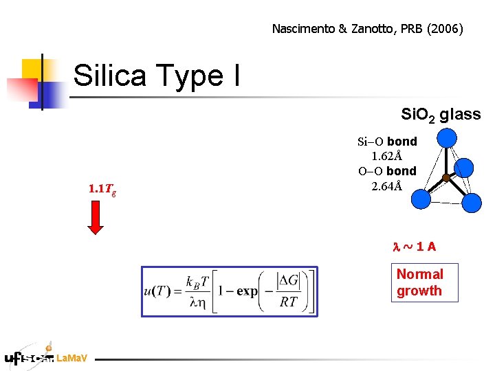 Nascimento & Zanotto, PRB (2006) Silica Type I Si. O 2 glass 1. 1 Nascimento & Zanotto, PRB (2006) Silica Type I Si. O 2 glass 1. 1