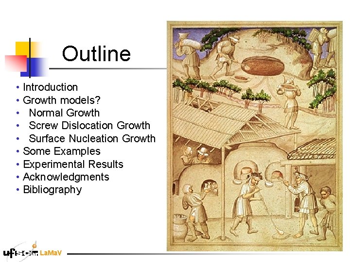 Outline • Introduction • Growth models? • Normal Growth • Screw Dislocation Growth • Outline • Introduction • Growth models? • Normal Growth • Screw Dislocation Growth •