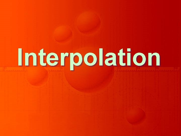 Interpolation 