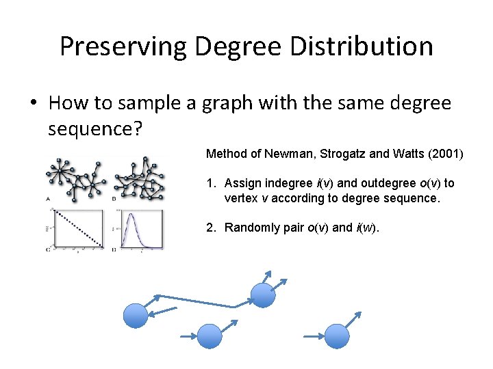 Preserving Degree Distribution • How to sample a graph with the same degree sequence?