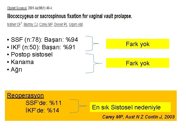 • SSF (n: 78): Başarı: %94 • IKF (n: 50): Başarı: %91 • • SSF (n: 78): Başarı: %94 • IKF (n: 50): Başarı: %91 •