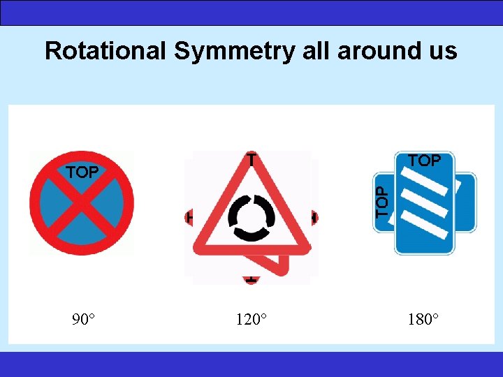 www. numeracysoftware. com Rotational Symmetry all around us 90° 120° 180° 