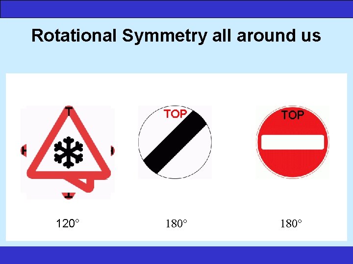 www. numeracysoftware. com Rotational Symmetry all around us 120° 180° 