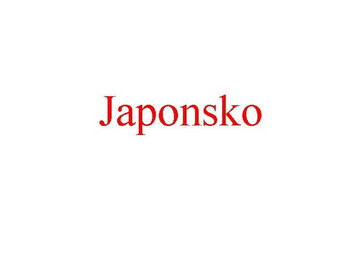 Japonsko 