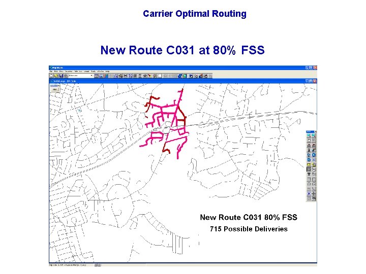 Carrier Optimal Routing New Route C 031 at 80% FSS 