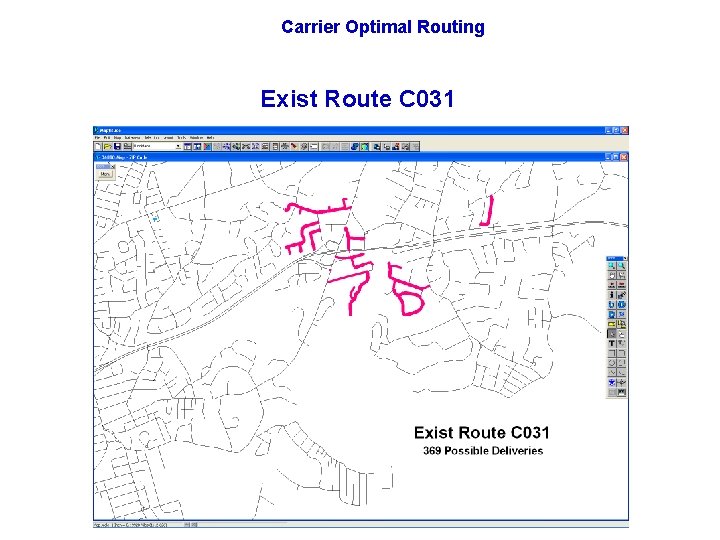 Carrier Optimal Routing Exist Route C 031 