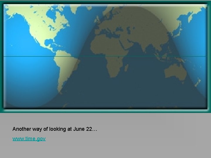 Another way of looking at June 22… www. time. gov 