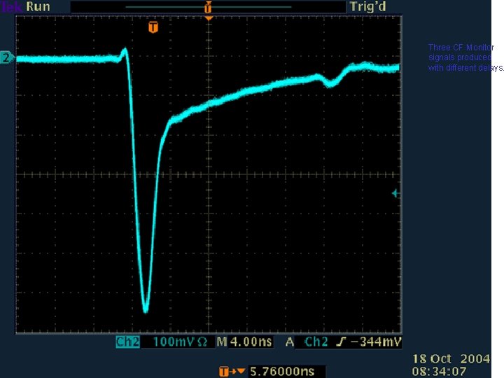 Three CF Monitor signals produced with different delays. 