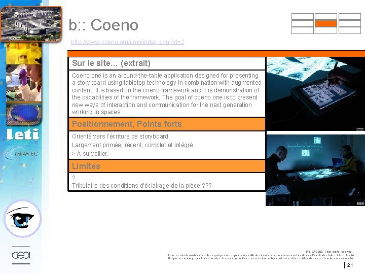 b: : Coeno http: //www. coeno. org/cms/index. php? id=2 Sur le site… (extrait) Coeno