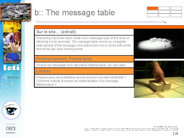 b: : The message table http: //people. interactionivrea. org/proxy/src. php? dest=s. bonkowski/1 st-year-projects/the-message-table/index. html