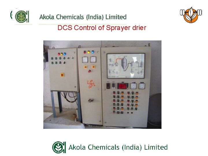 DCS Control of Sprayer drier 