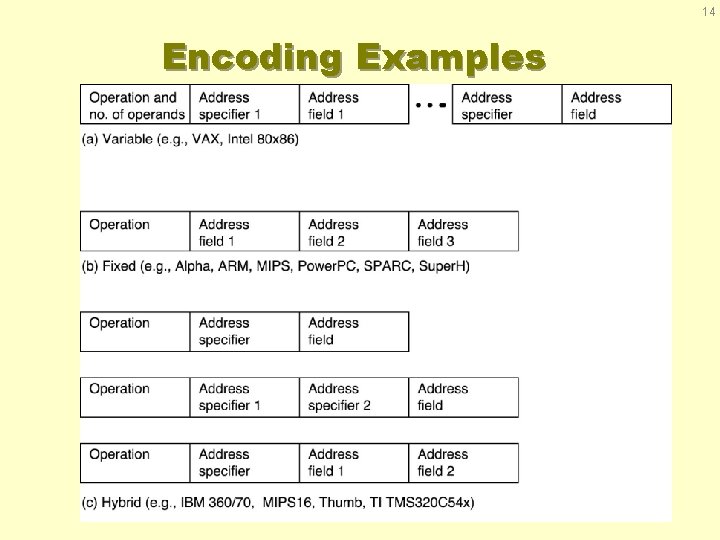 14 Encoding Examples 