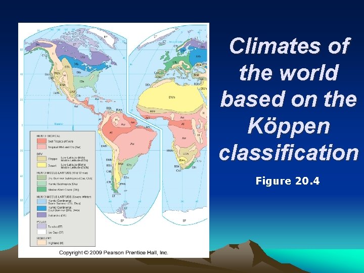 Climates of the world based on the Köppen classification Figure 20. 4 