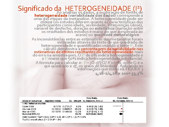 2) Significado da HETEROGENEIDADE (I Ao analisar os dados, a exploração de fontes de