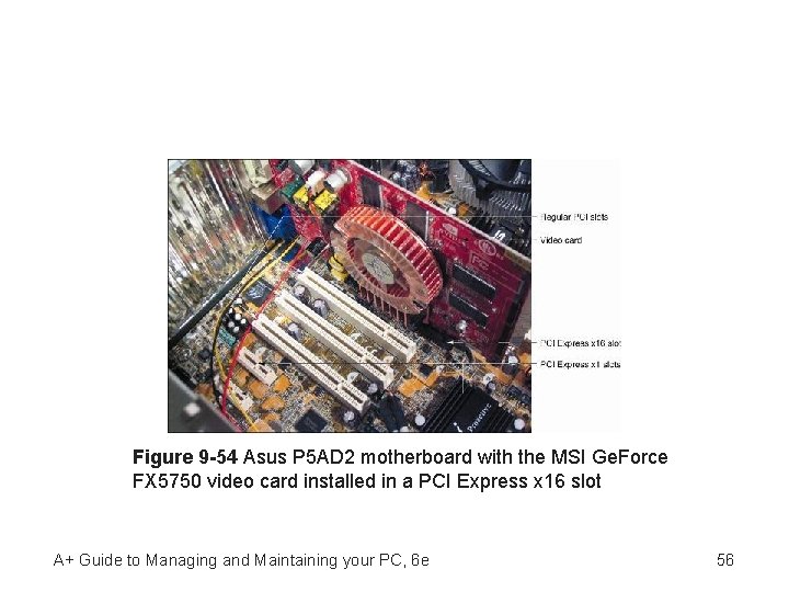 Figure 9 -54 Asus P 5 AD 2 motherboard with the MSI Ge. Force