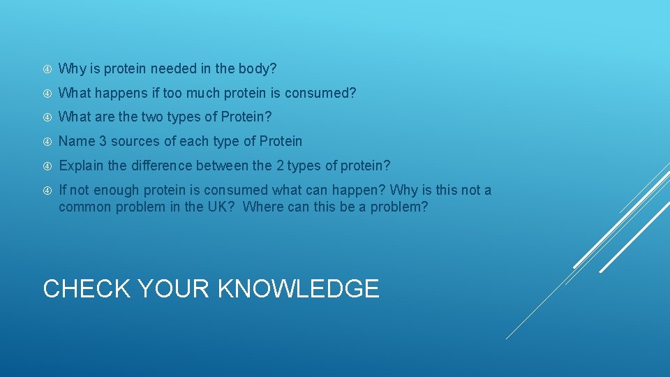  Why is protein needed in the body? What happens if too much protein