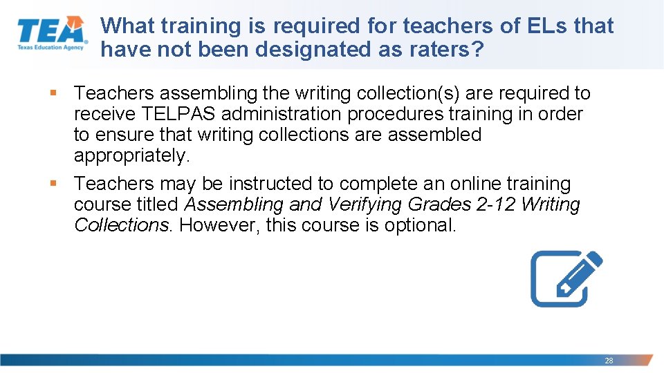 What training is required for teachers of ELs that have not been designated as