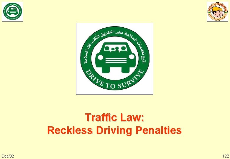 Traffic Law: Reckless Driving Penalties Dec/02 122 