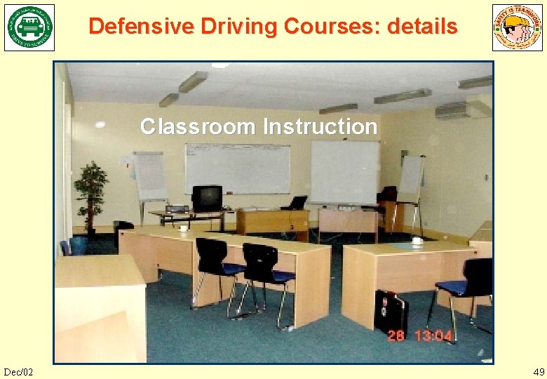 Defensive Driving Courses: details Classroom Instruction Dec/02 49 