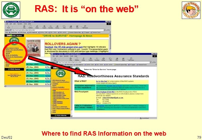 RAS: It is “on the web” Dec/02 Where to find RAS Information on the