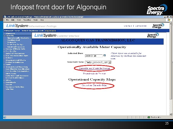 Infopost front door for Algonquin 25 