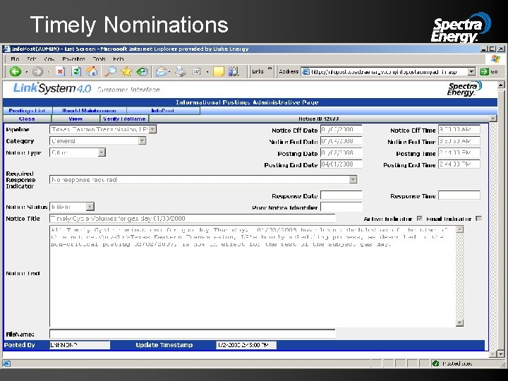 Timely Nominations 32 