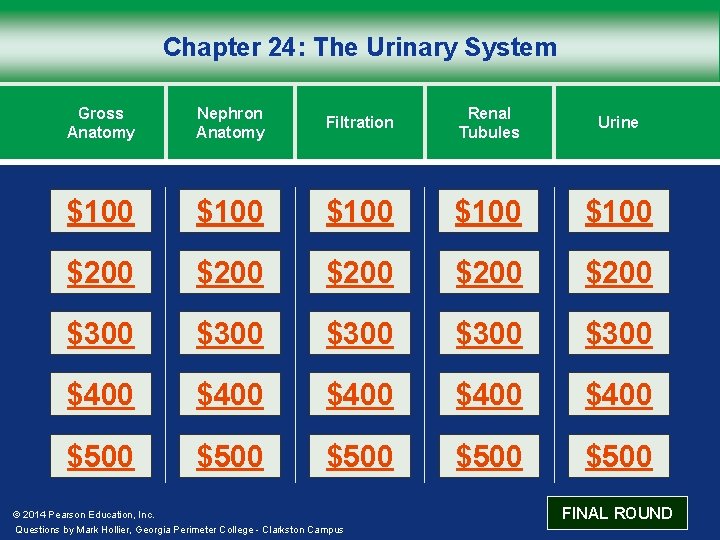 Chapter 24: The Urinary System Gross Anatomy Nephron Anatomy Filtration Renal Tubules Urine $100