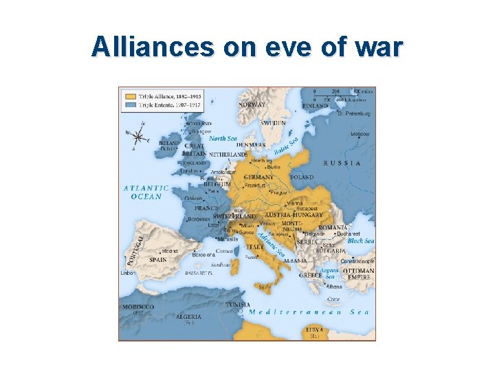 Alliances on eve of war 