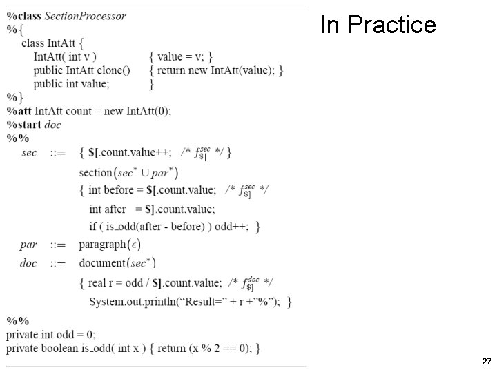 In Practice 27 In Practice 27