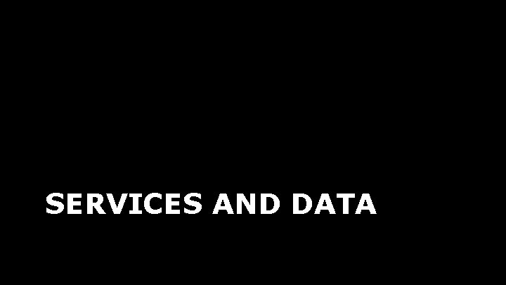 SERVICES AND DATA 