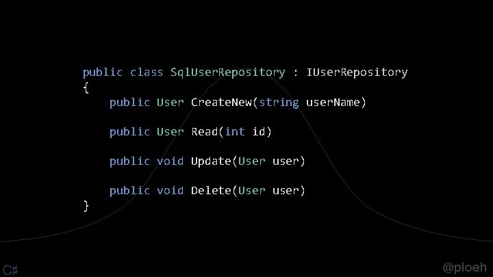 public class Sql. User. Repository : IUser. Repository { public User Create. New(string user.