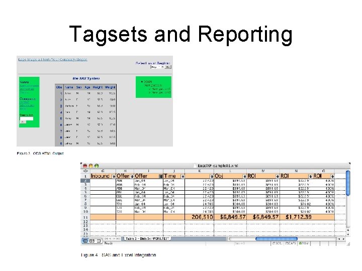 Tagsets and Reporting 