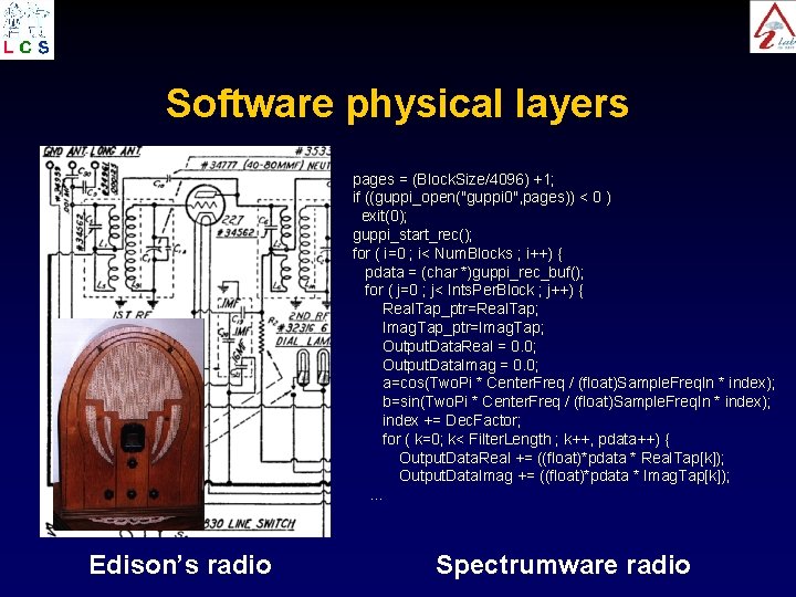 Software physical layers pages = (Block. Size/4096) +1; if ((guppi_open("guppi 0", pages)) < 0