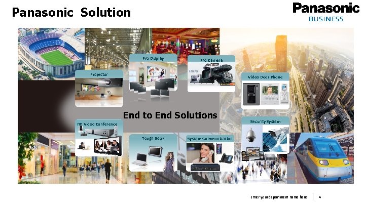 Panasonic Solution Pro Display Pro Camera Projector Video Door Phone End to End Solutions