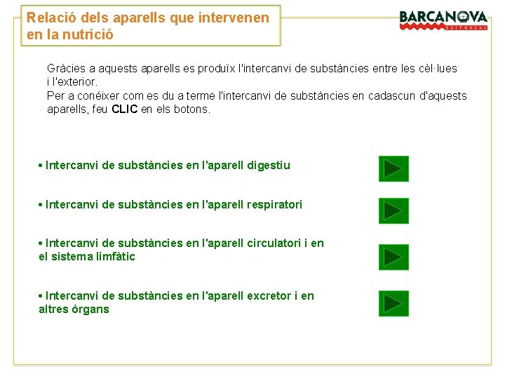 Relació dels aparells que intervenen en la nutrició Gràcies a aquests aparells es produïx Relació dels aparells que intervenen en la nutrició Gràcies a aquests aparells es produïx