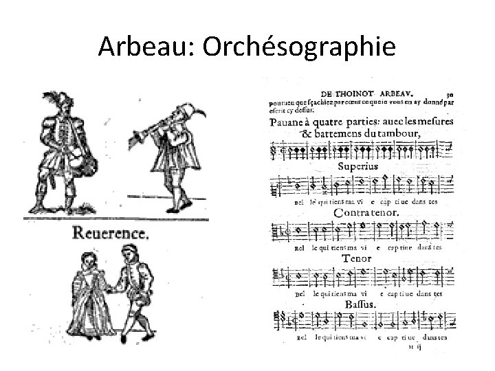 Arbeau: Orchésographie 