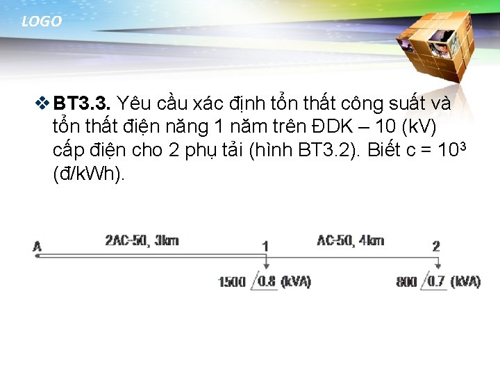 LOGO v BT 3. 3. Yêu cầu xác định tổn thất công suất và