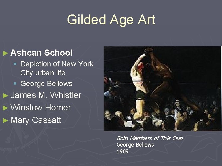 Gilded Age Art ► Ashcan School § Depiction of New York City urban life