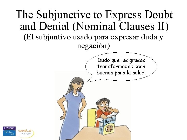 The Subjunctive to Express Doubt and Denial (Nominal Clauses II) (El subjuntivo usado para