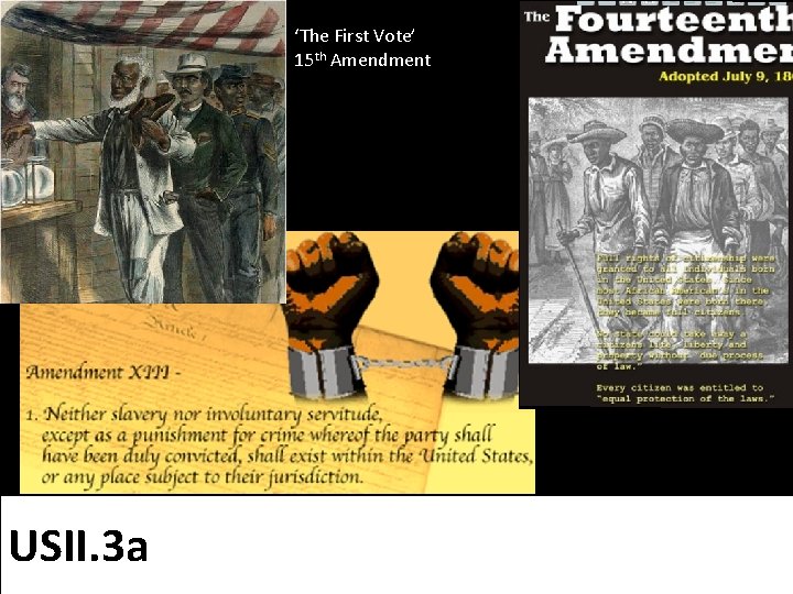 ‘The First Vote’ 15 th Amendment USII. 3 a 