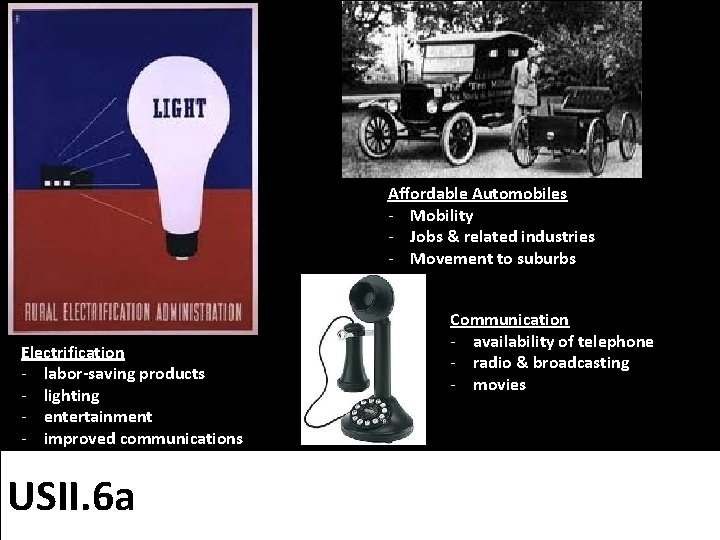 Affordable Automobiles - Mobility - Jobs & related industries - Movement to suburbs Electrification