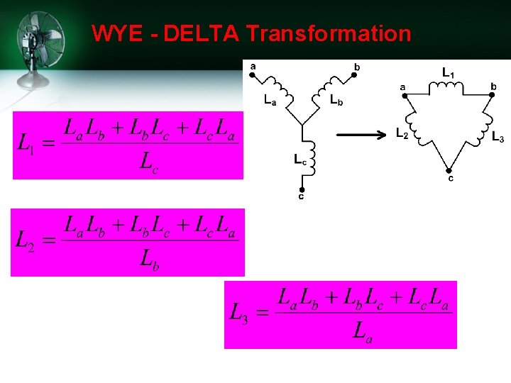 WYE - DELTA Transformation 