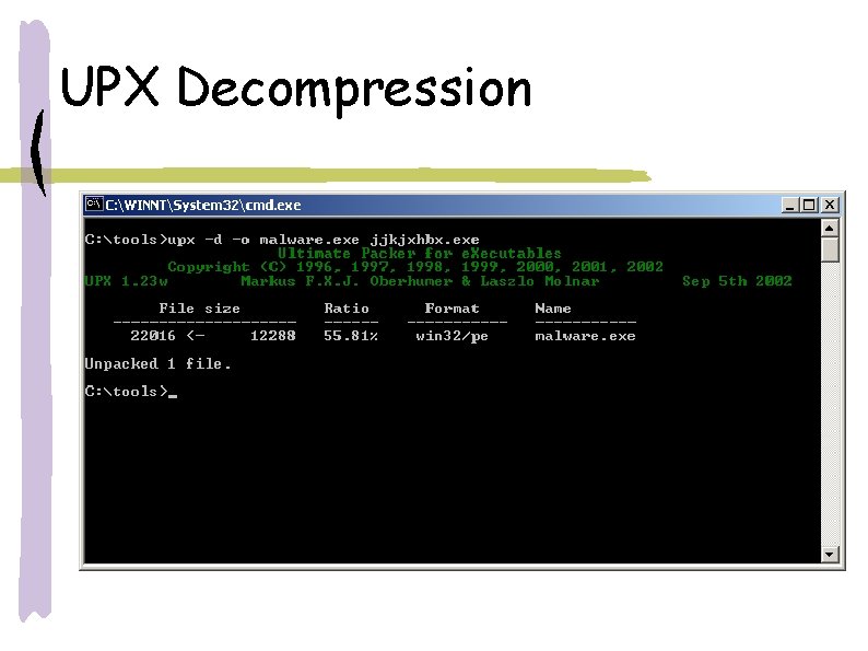 Upx Compression Virus Analysis Techniques Tools and Research Issues Part