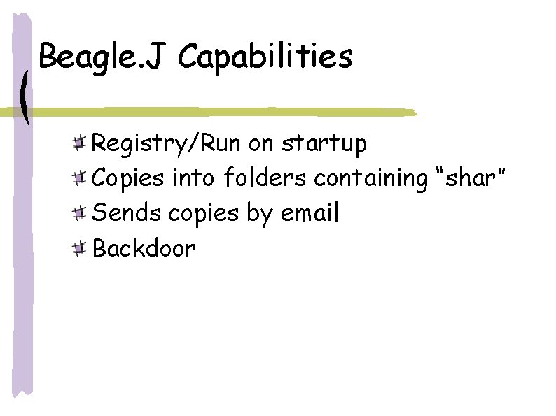 Beagle. J Capabilities Registry/Run on startup Copies into folders containing “shar” Sends copies by Beagle. J Capabilities Registry/Run on startup Copies into folders containing “shar” Sends copies by