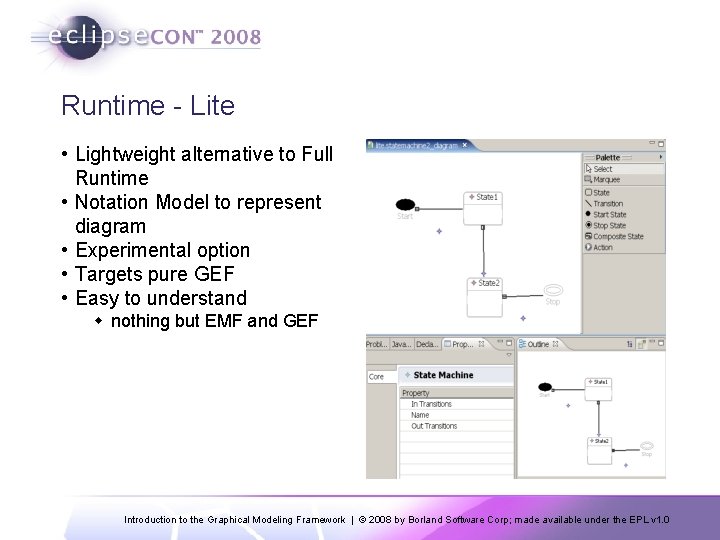 Runtime - Lite • Lightweight alternative to Full Runtime • Notation Model to represent