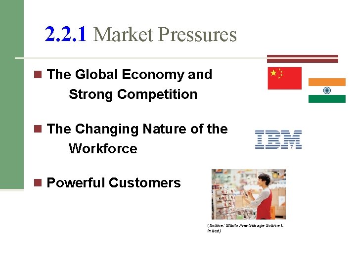 2. 2. 1 Market Pressures n The Global Economy and Strong Competition n The 2. 2. 1 Market Pressures n The Global Economy and Strong Competition n The