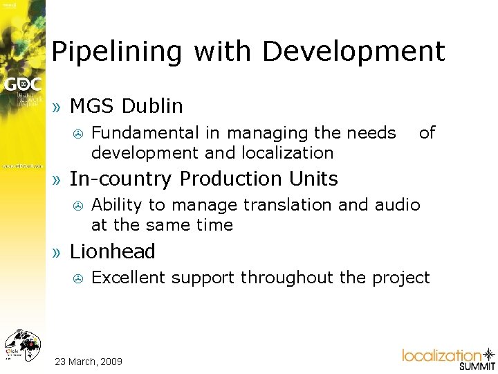 Pipelining with Development » MGS Dublin > Fundamental in managing the needs of development