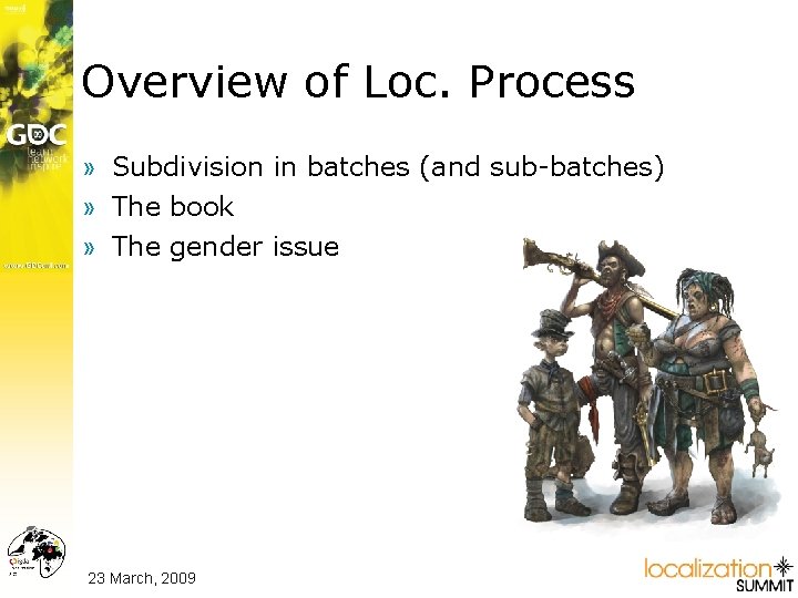 Overview of Loc. Process » Subdivision in batches (and sub-batches) » The book »