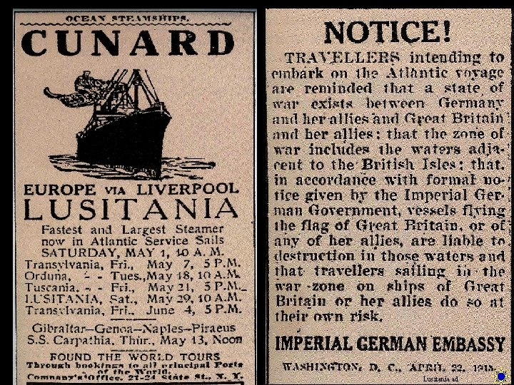 Lusitania ad 